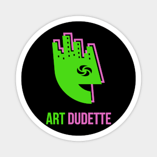 Art Dudette In Lime And Pink Magnet